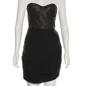 Alice + Olivia Leather Mini Dress